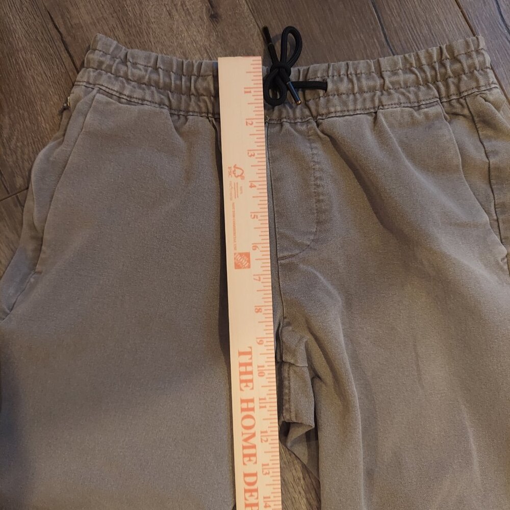 Abercrombie & Fitch Crossover Jogger Pants XS Tan Beige 4-Way Stretch Drawstring - Picture 10 of 11